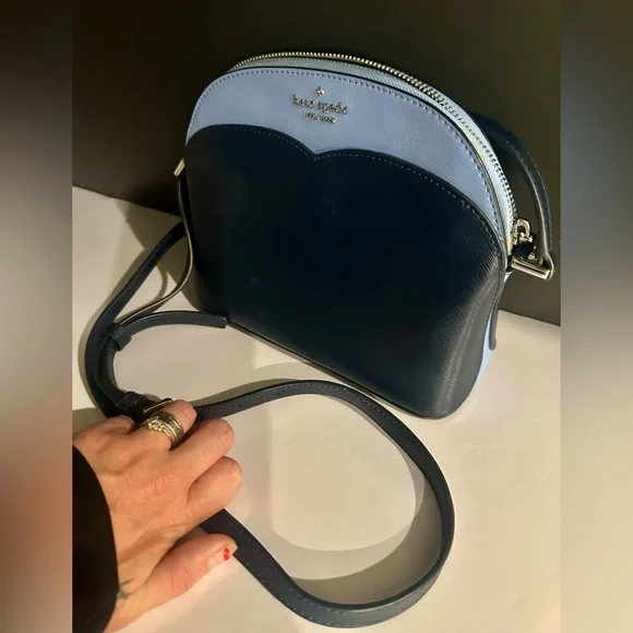 Kate Spade Two-Tone Crossbody – Classic Navy & Powder Blue - Picture 5 of 17